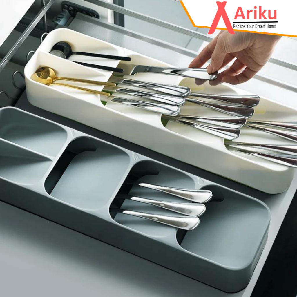 Ariku Rak Dapur Tempat Sendok Garpu Kitchen set Bawah Tableware Storage Box