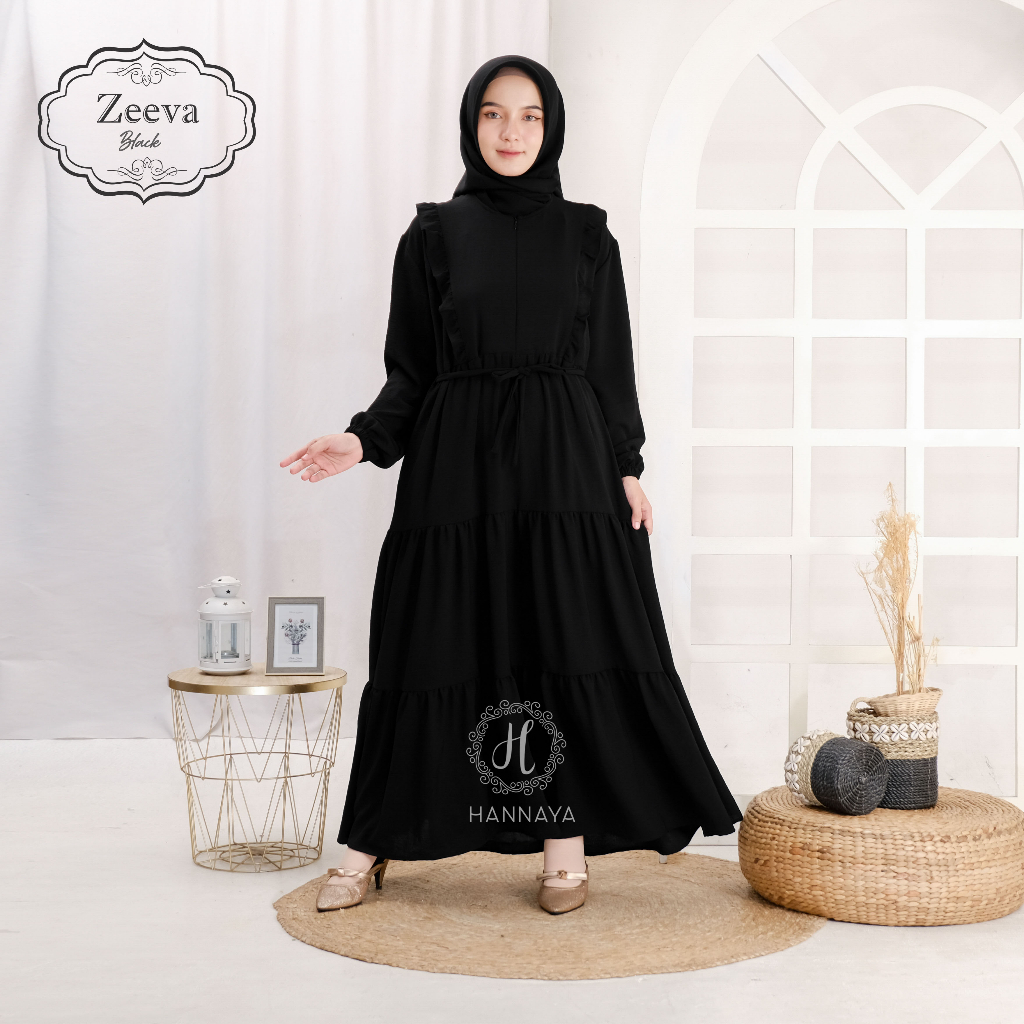 GAMIS TERBARU ZEEVA DRESS BY HANNAYA VARIASI WARNA 3