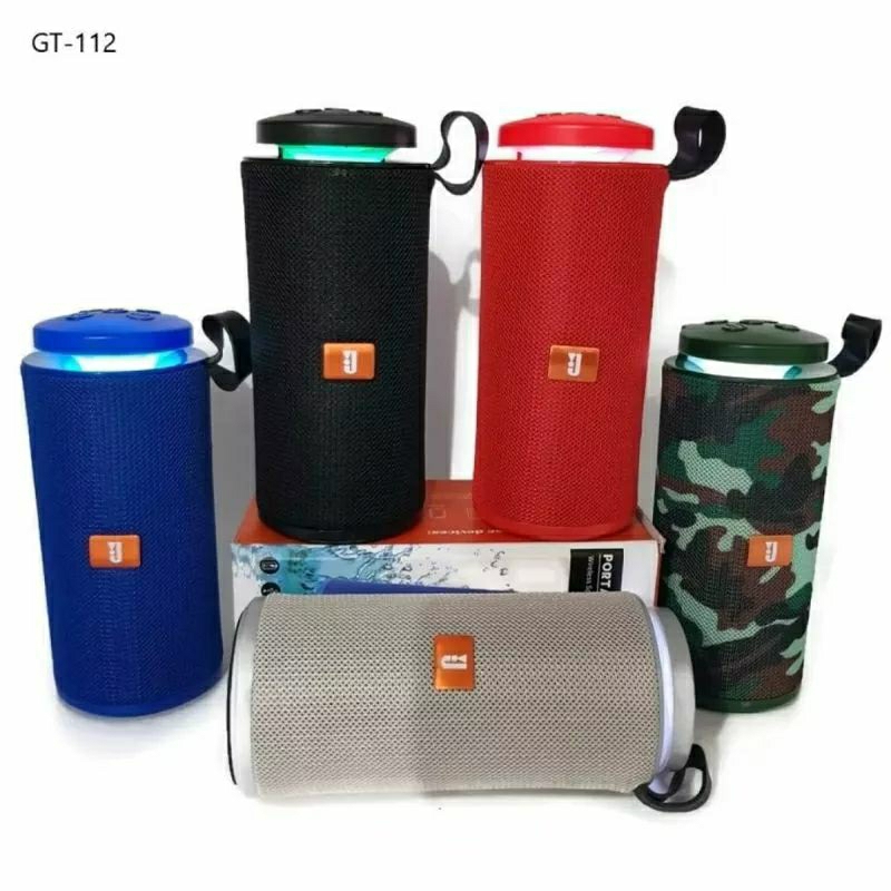 Speaker Bluetooth GT-112+LED Mini Tabung/Speaker aktif Wireless Extra Bass Super Bass