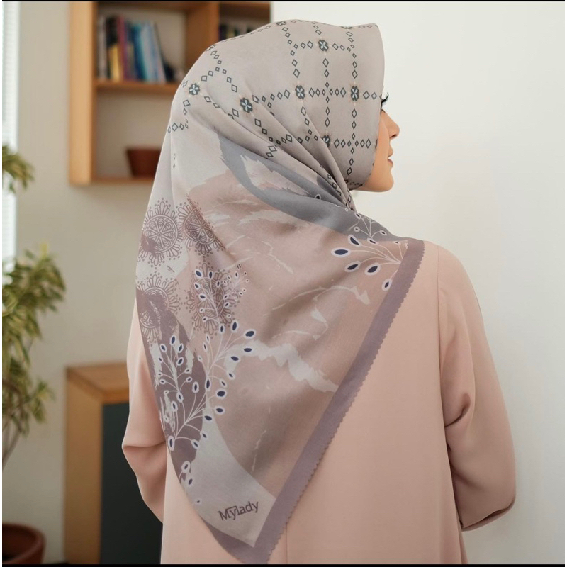 Lovely syari Hijab segiempat Voal ukuran 130 x 130