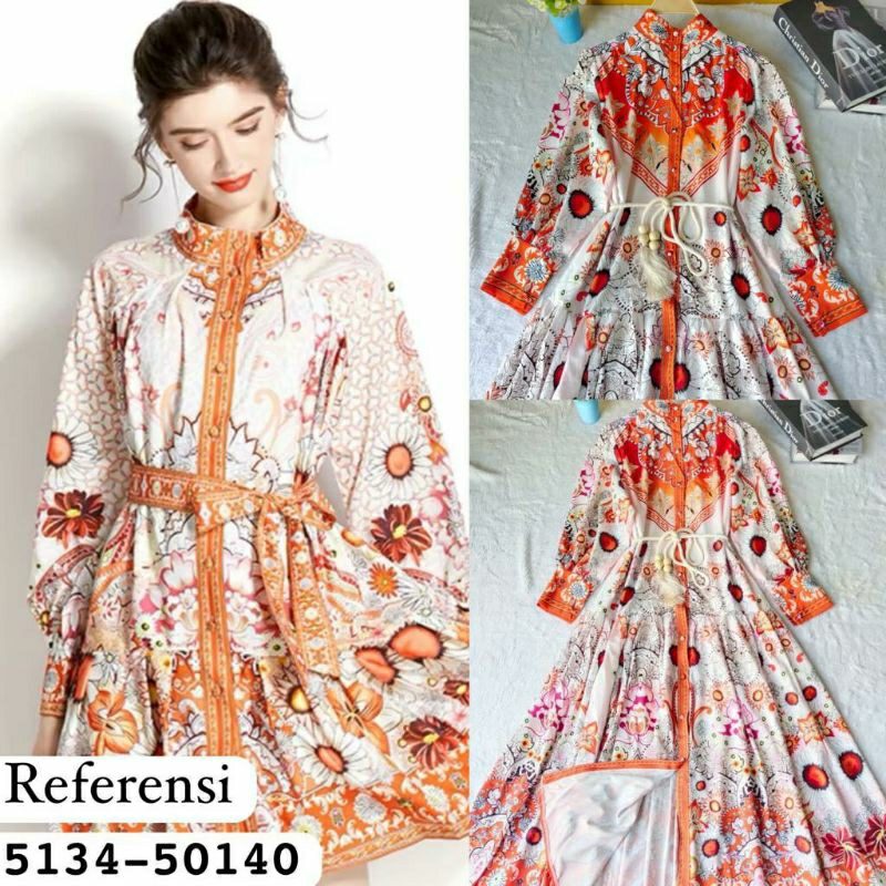 gamis Bangkok bahan katun i silk