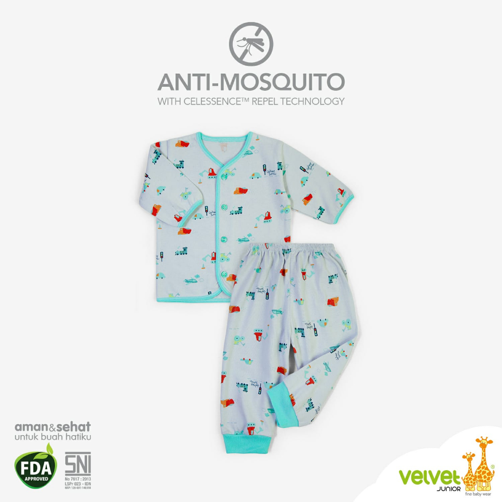 Setelan Velvet Anti Mosquito Piyama Bayi Anti Nyamuk