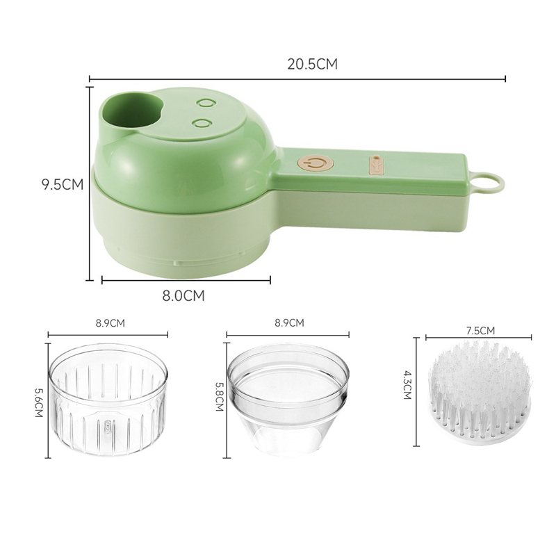 Food Chopper Portable 4 in 1 Electric Multifunctional - LE40 - Green