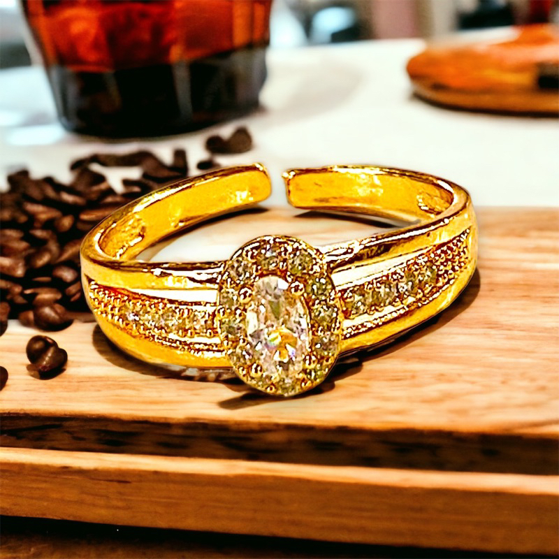 cincin wanita //cincin permta satu//cincin lapos emas//perhiasan //cincin