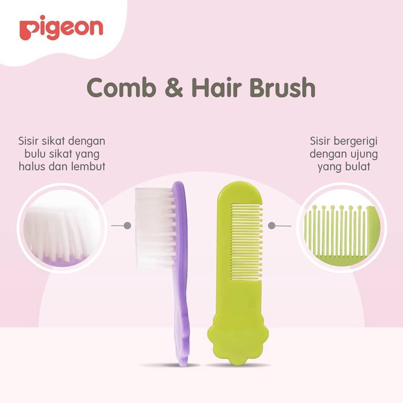 Pigeon Hair Comb Brush Baby Sisir Sikat Bulu Bayi Newborn Anak Premium