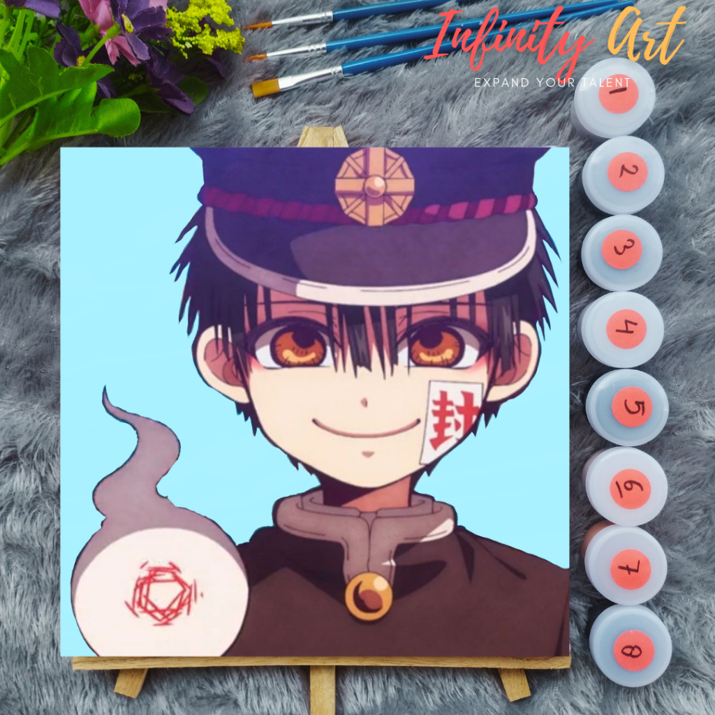 

Paint by Number [ Jibaku Shōnen Hanako-kun ] Hanako Paint By Number Anime 20x20 cm Paint by Number Kit DIY canvas painting Kit mewarnai lukisan with wooden frame numbers kanvas painting kit with frame siap lukis oil painting paint by number customs buku