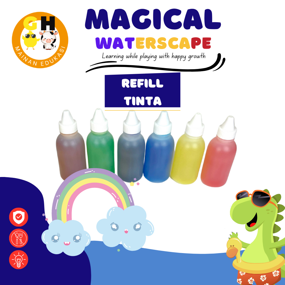 Refill Magical Waterscape Mainan Edukasi Gel Cetakan Jelly Air Ajaib DIY Montessori by GHEduPlay