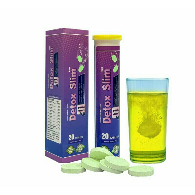 Tablet detox Slim penurun berat badan, Detox slim tablet effervescent