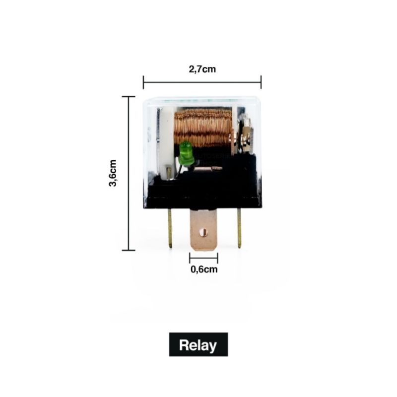 RELEY KLAKSON 4 KAKI MOTOR DAN RELAY MOBIL 12V 80A 4 KAKI ELEKTROMAGNETIC RL ECO9 INDIKATOR LED