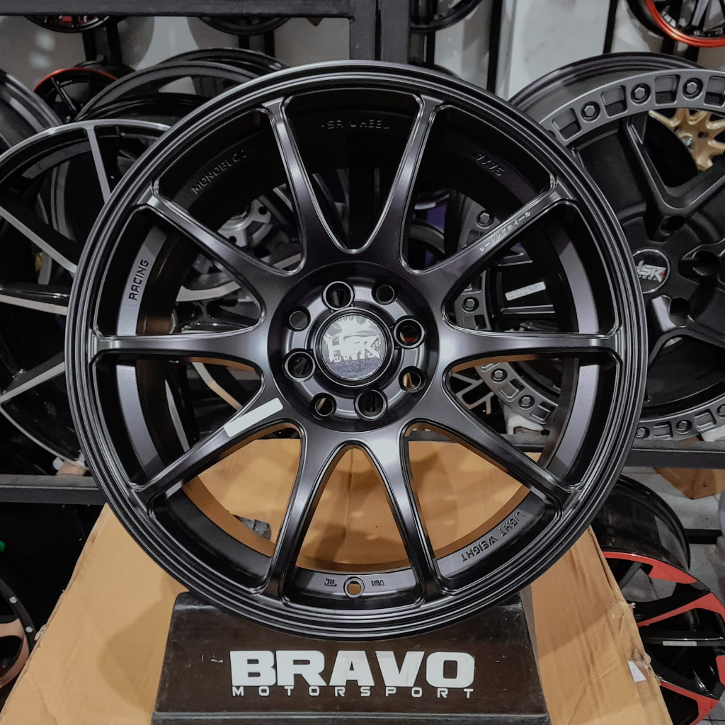VELG RACING JDM STYLE RING 17 MOBIL JAZZ MOBILIO YARIS IGNIS R17 HSR INDY BLACK