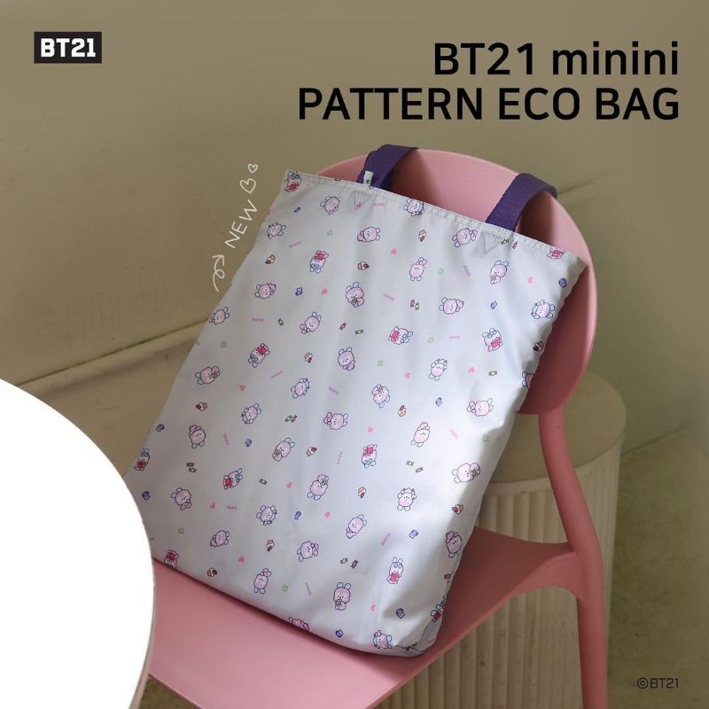 OFFICIAL BT21 MININI PATTERN ECO BAG TAS