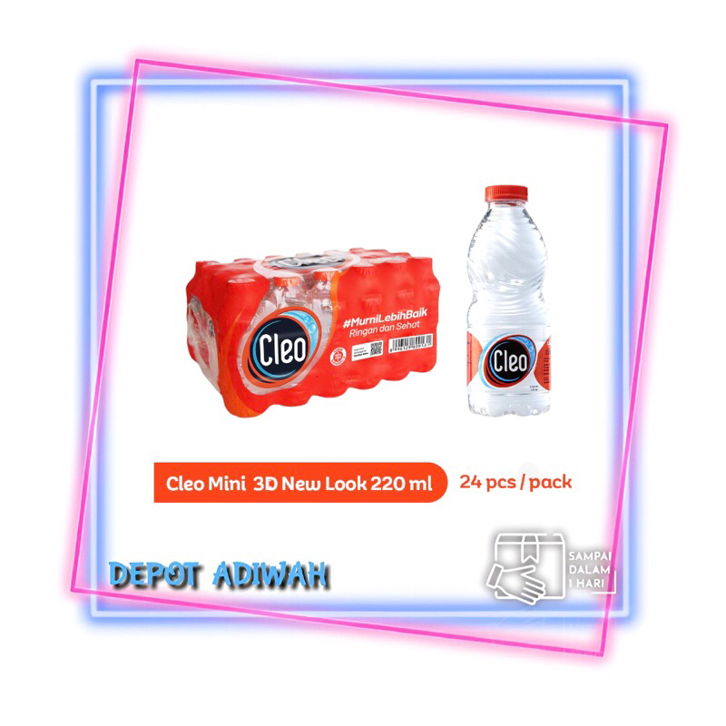 

Cleo Smart pet 220ml per-pack (isi 24 botol)