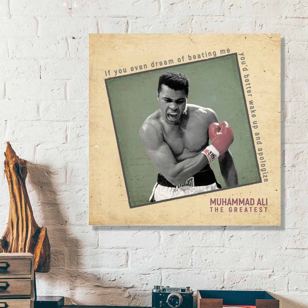 Poster Muhammad Ali Hiasan dinding vintage Wall decor minimalis