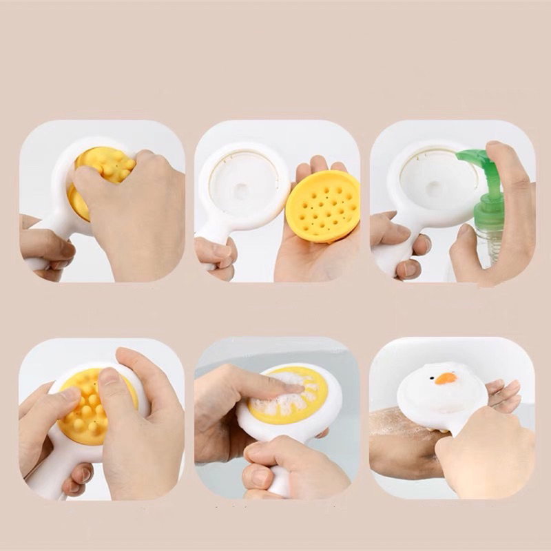 children shower toys silicone brush sikat badan mainan waktu mandi anak