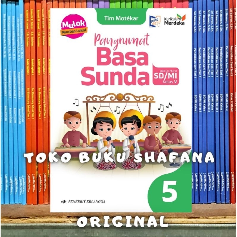 Buku Pangrumat Basa Sunda Kelas 5 SD Erlangga Kurikulum Merdeka ( KURMER ) ORI