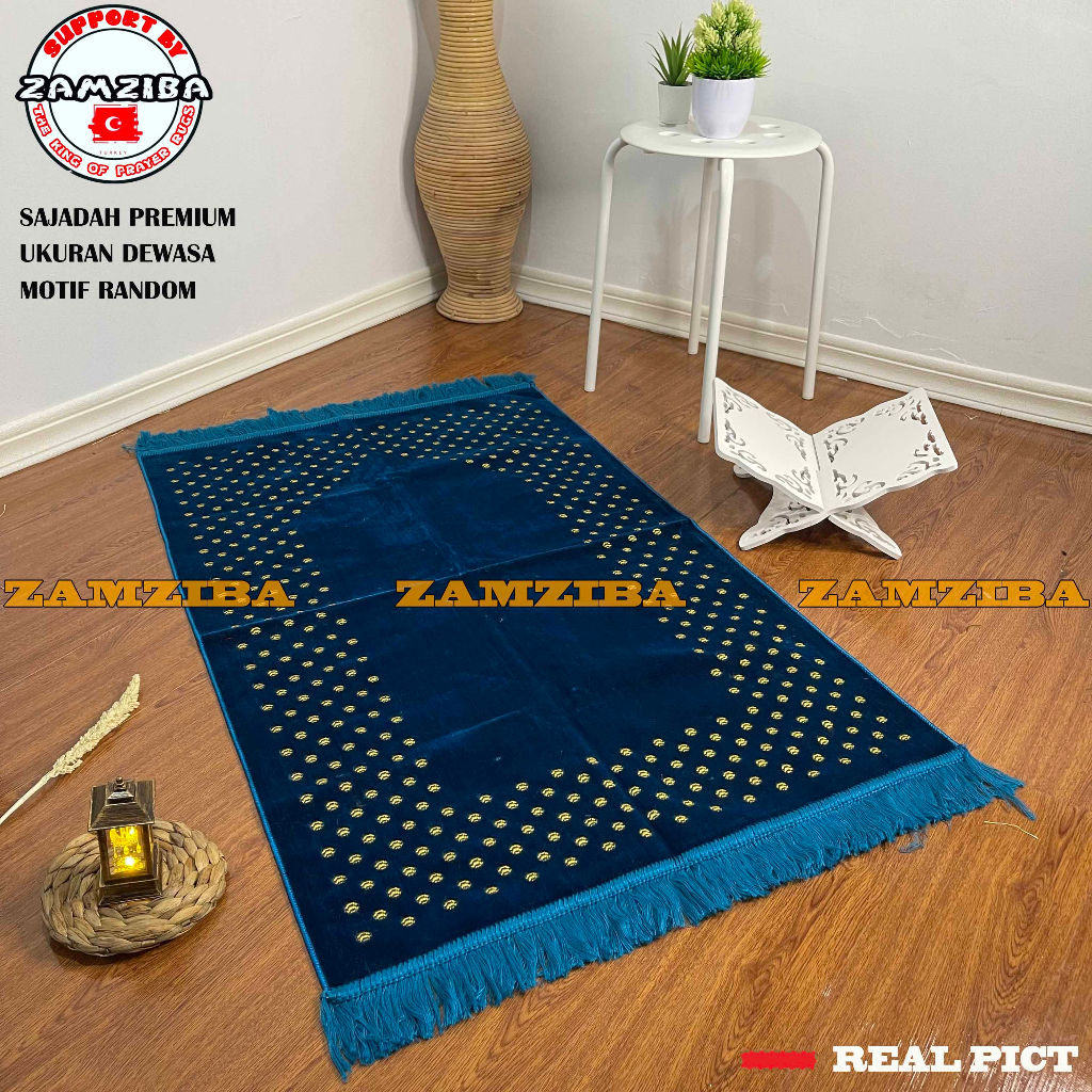 Sajadah Turki Motif Polos Minimalis Ukuran 70x110cm Bahan Tebal Dan Halus Kualitas Premium &gt; Zamziba Sejadah
