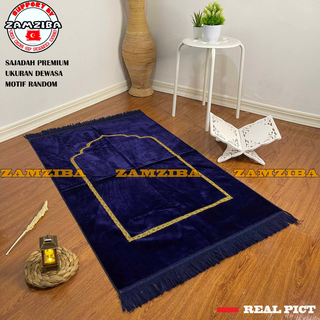 Sajadah Turki Motif Polos Minimalis Ukuran 70x110cm Bahan Tebal Dan Halus Kualitas Premium &gt; Zamziba Sejadah