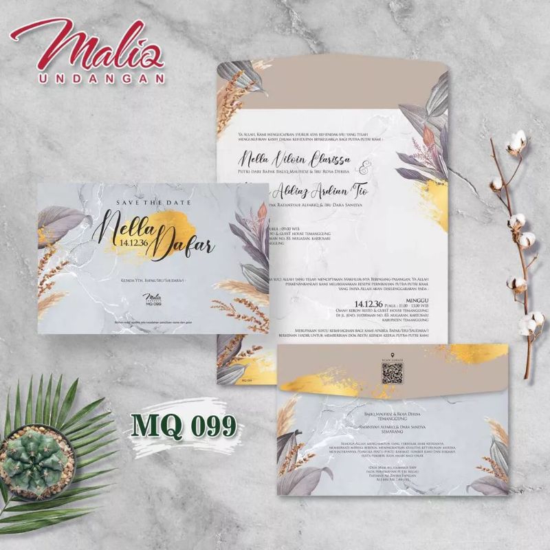 Kartu undangan Maliq 095-100