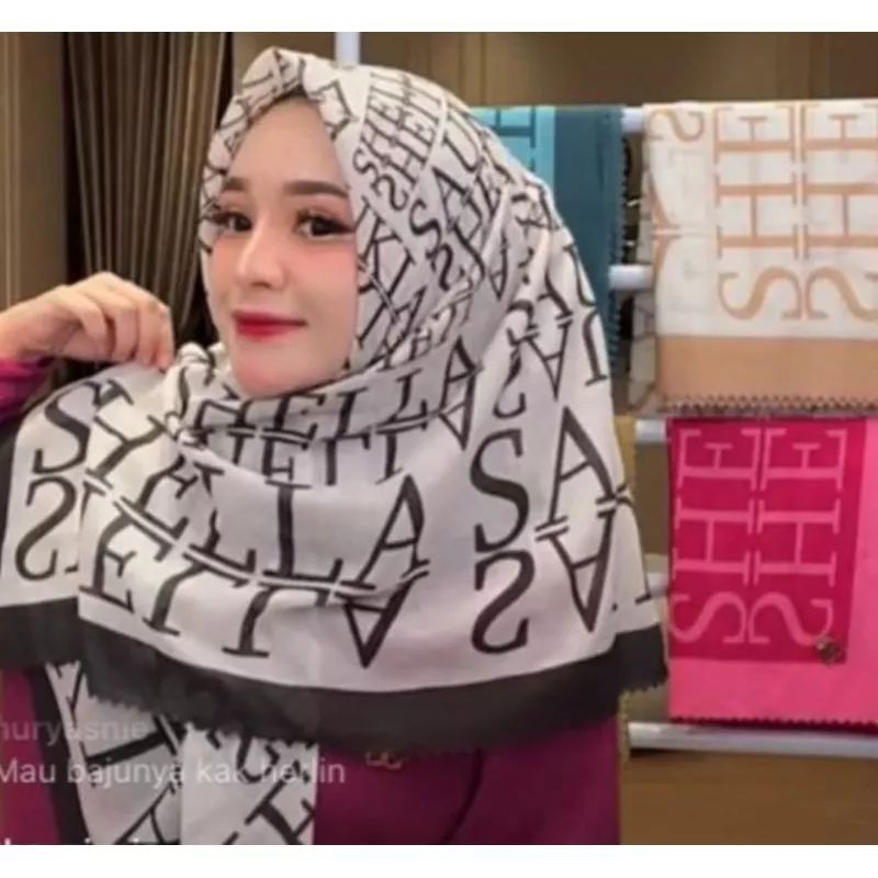 preloved hijab shellasaukia monogram