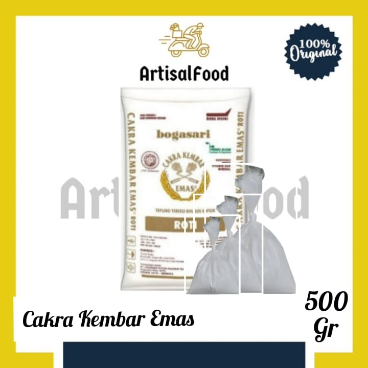 

TEPUNG TERIGU BOGASARI CAKRA KEMBAR EMAS 500 GR TIMB
