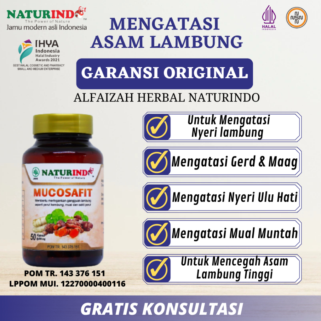 Obat Asam Lambung Ampuh Naik Masuk Angin Maag Begah Sendawa Kronis Tukak Lambung Mucosafit Naturindo