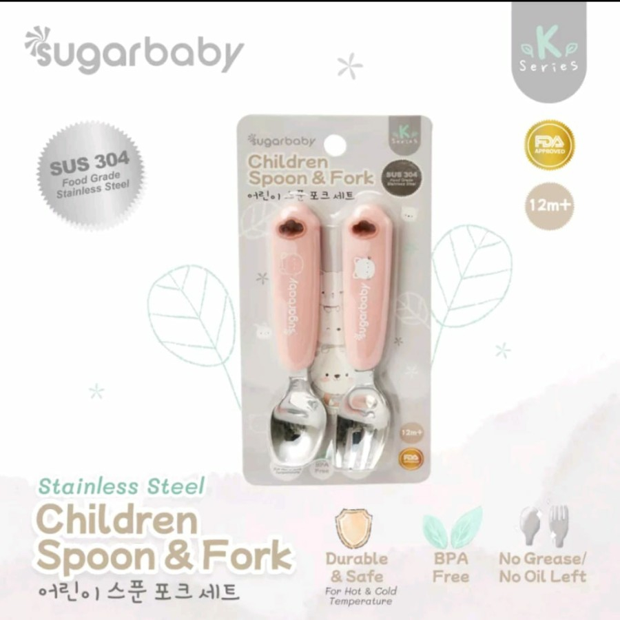 Sugar baby Stainless Children spoon dan fork