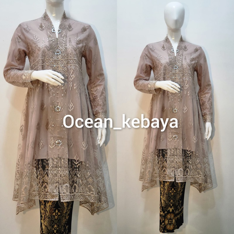 kebaya kartini moderen waka payet motif candi