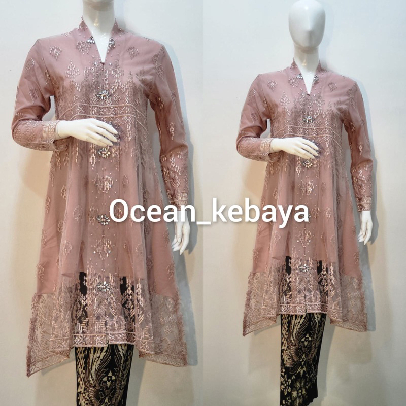 kebaya kartini moderen waka payet motif candi