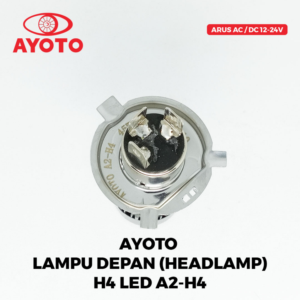 [AYOTO] LAMPU DEPAN (HEADLAMP) H4 LED AE2-H4 UNTUK MOBIL / MOTOR LAKI