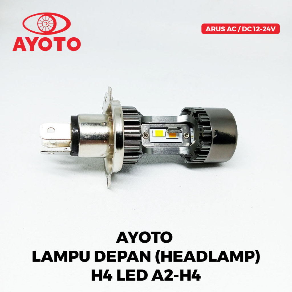 [AYOTO] LAMPU DEPAN (HEADLAMP) H4 LED AE2-H4 UNTUK MOBIL / MOTOR LAKI