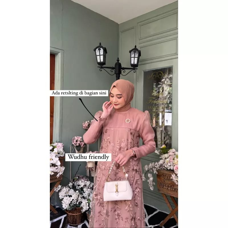 Melia Dress mix Brukat JUMBO M-XXL / BAJU DEWASA MURAH TERBARU 2023 / Gamis Kondangan