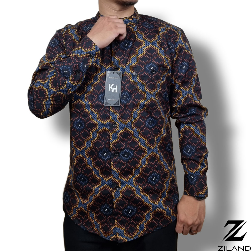 Kemko Dewasa KH 039 Kemeja Koko Pria Lengan Panjang Batik Katun Ada Ukuran Jumbo High Quality