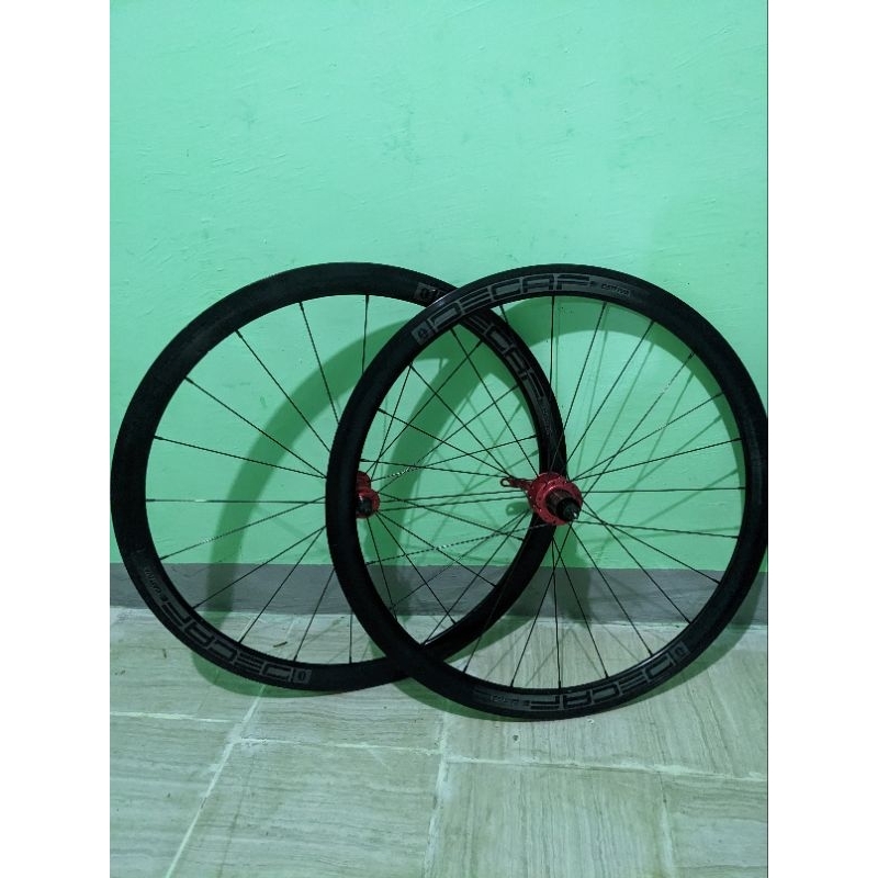 Wheelset Decaf hub XLR8 sepasang baru