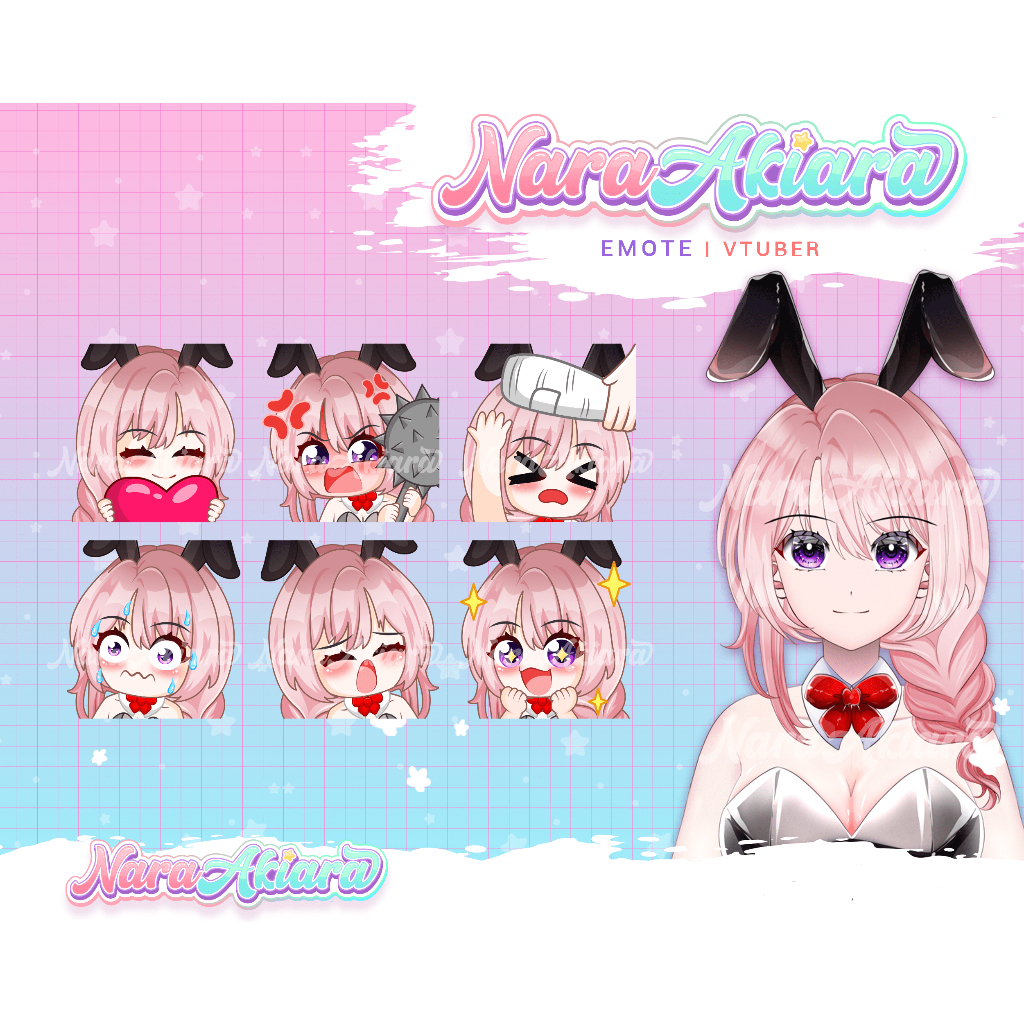 Ungkapkan Ekspresi Anda dengan Emote Vtuber untuk Streamer Twitch, Produk Digital, Desain Emote, Emo