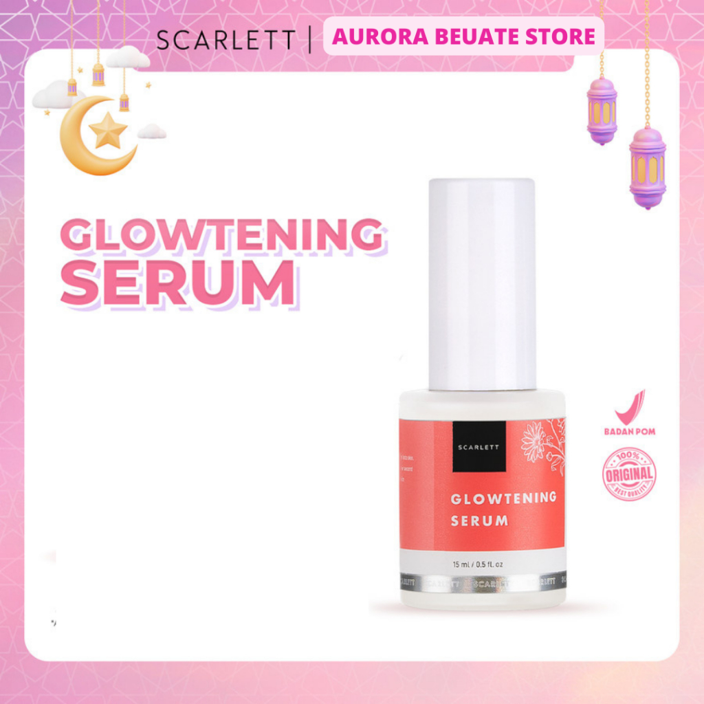 AURORA - Scarlett whitening serum wajah / krim mata pemutih wajah, menghilangkan bekas jerawat, penu