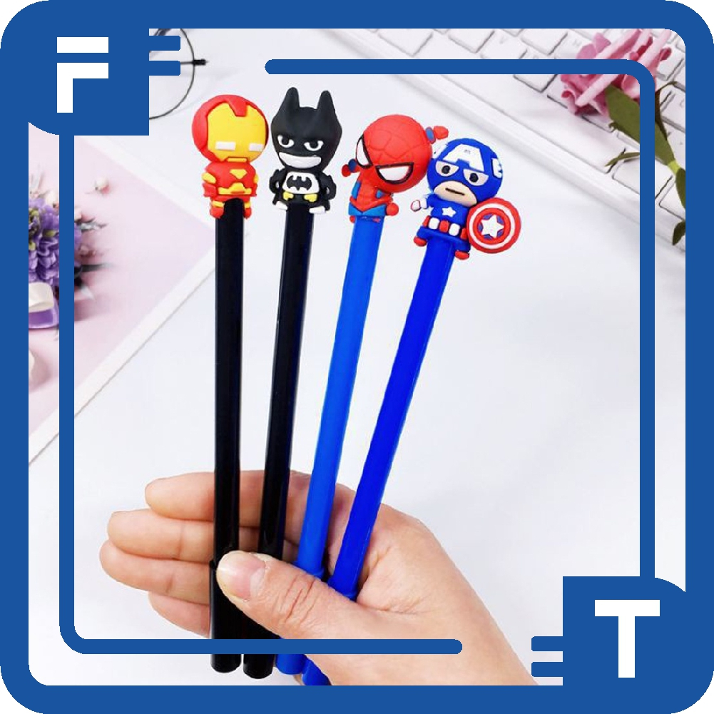 

✦FT✦ Pena Karakter SuperHero Gel Pulpen Karakter Pen Tinta Gel Lucu Alat Tulis Karakter Superhero 3D Murah Import S076