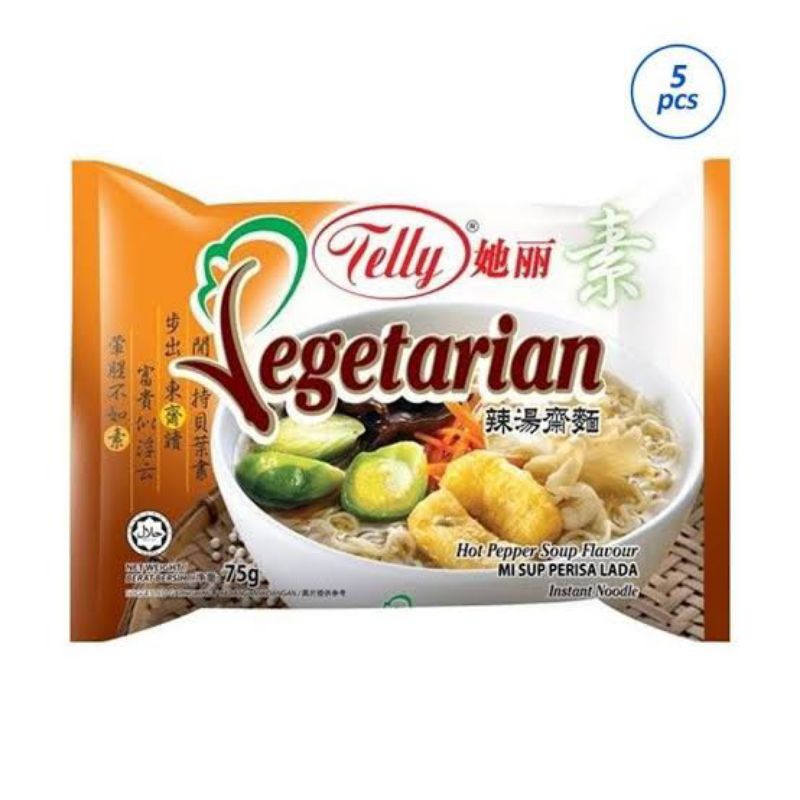 Telly Mie Instant Vegetarian Vegan Halal 100%