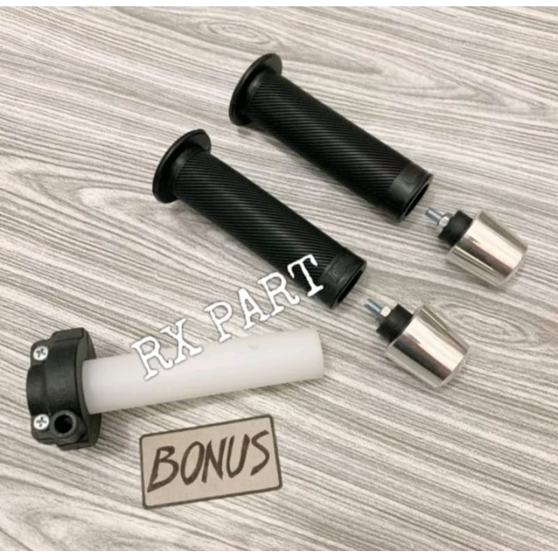 Handgrip Handfat Bulu Lembut Plus Jalu Stang Bar End Crum Plus Rumah Gas Kualitas Terbaik