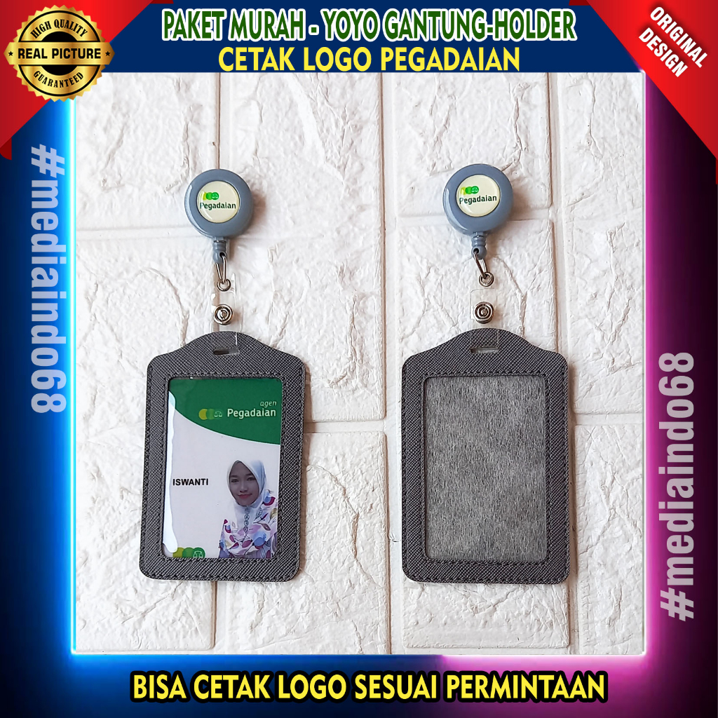 YOYO ID LOGO PEGADAIAN - CARD HOLDER KULIT (Paket Murah)