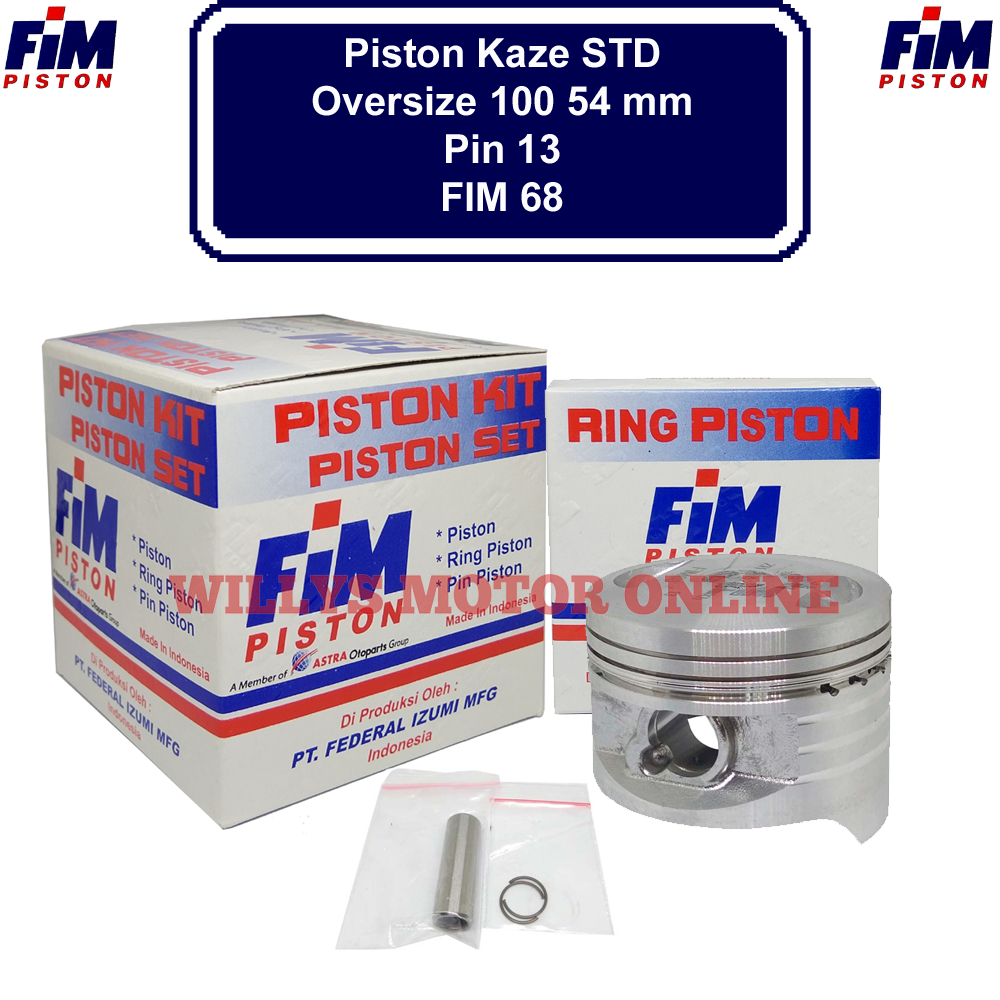 Piston Kit Kaze Oversize 100 54 mm FIM 68 Seher kaze os100