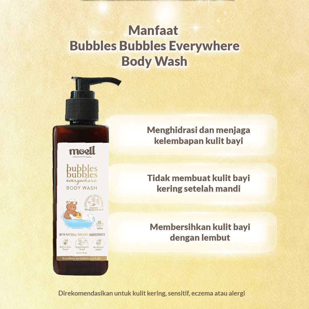 Moell Bubbles Bubbles Everywhere Body Wash Sabun Mandi Bayi 185g