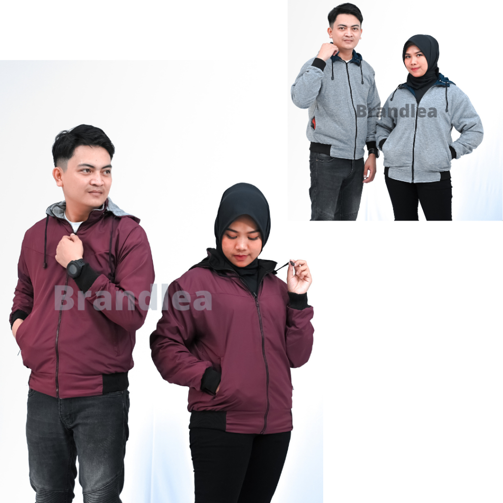 Jaket bolak balik pria dan wanita (couple)