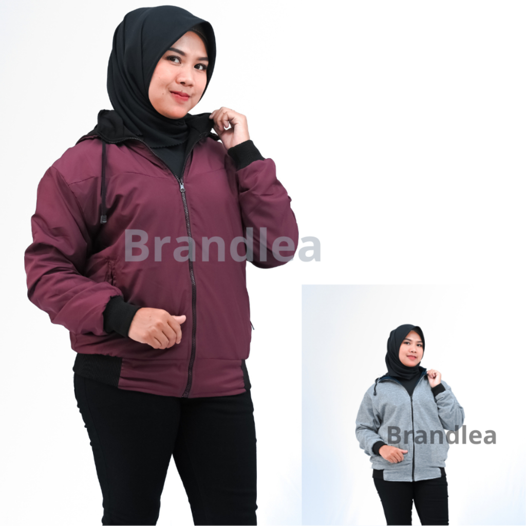 JAKET BOLAK BALIK 2IN1 / JAKET MOTOR / BB / PARASUT /  WANITA / DISTRO