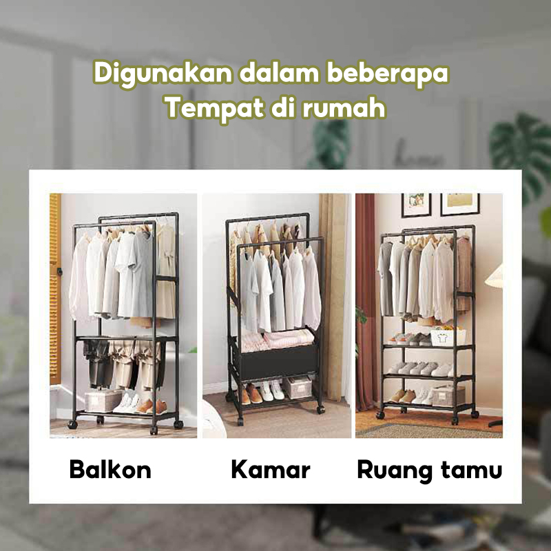 Stand hanger / gantungan baju / gawangan baju / gantungan pakaian / rak baju