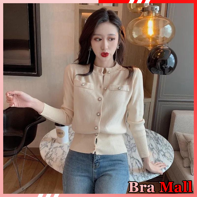 【 Bra Mall 】BJ-007 Atasan Rajut Korean Style Wanita Premium Import Lengan Panjang Kekinian High Quality | Baju Korean Style Lengan Panjang