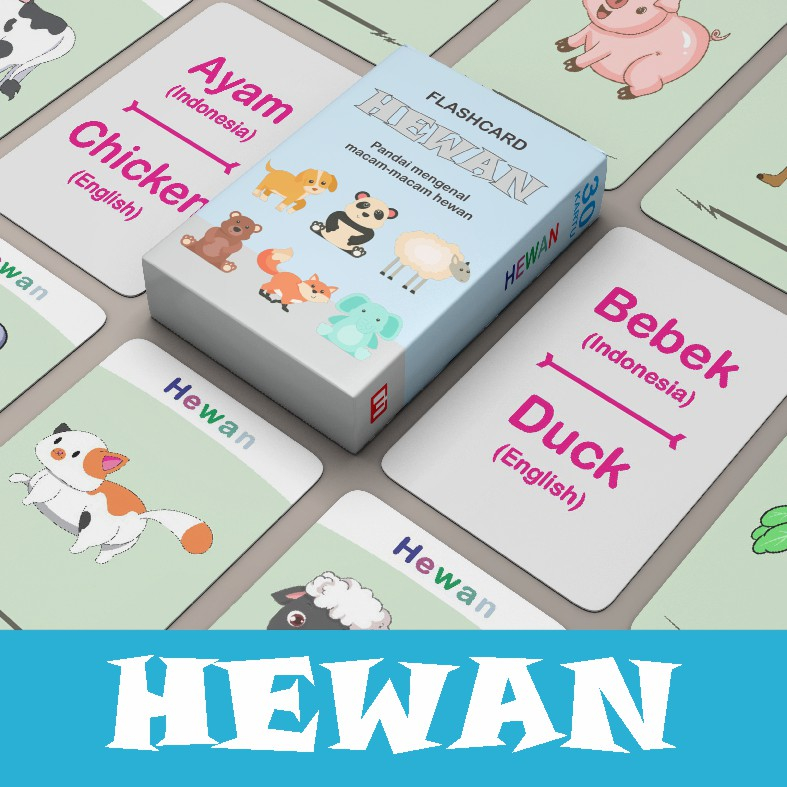 Flash card Mainan Edukasi Kartu Belajar Anak Pintar Isi 30Kartu Paket 4pcs Lebih Murah