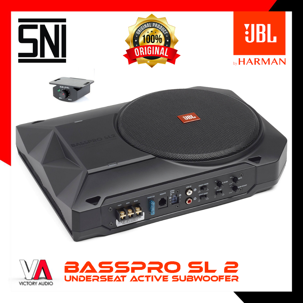 Subwoofer Aktif Kolong Jok Mobil JBL BASSPRO SL 2 8 Inch 8 Inci Underseat Active Subwoofer Built in 