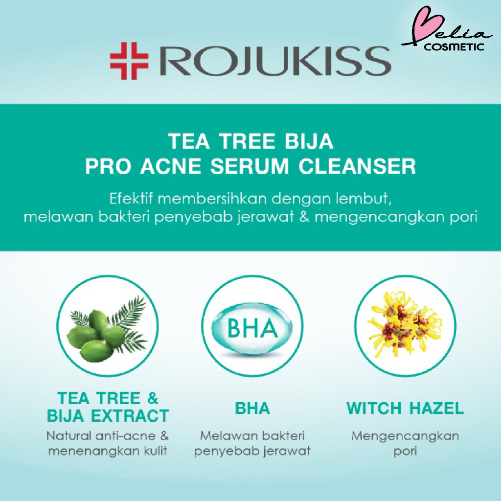 ❤ BELIA ❤ ROJUKISS Serum Cleanser 100ml | Jeju Lotus Glow &amp; Bright Tea Tree Bija Pro Acne Korean Cleanser