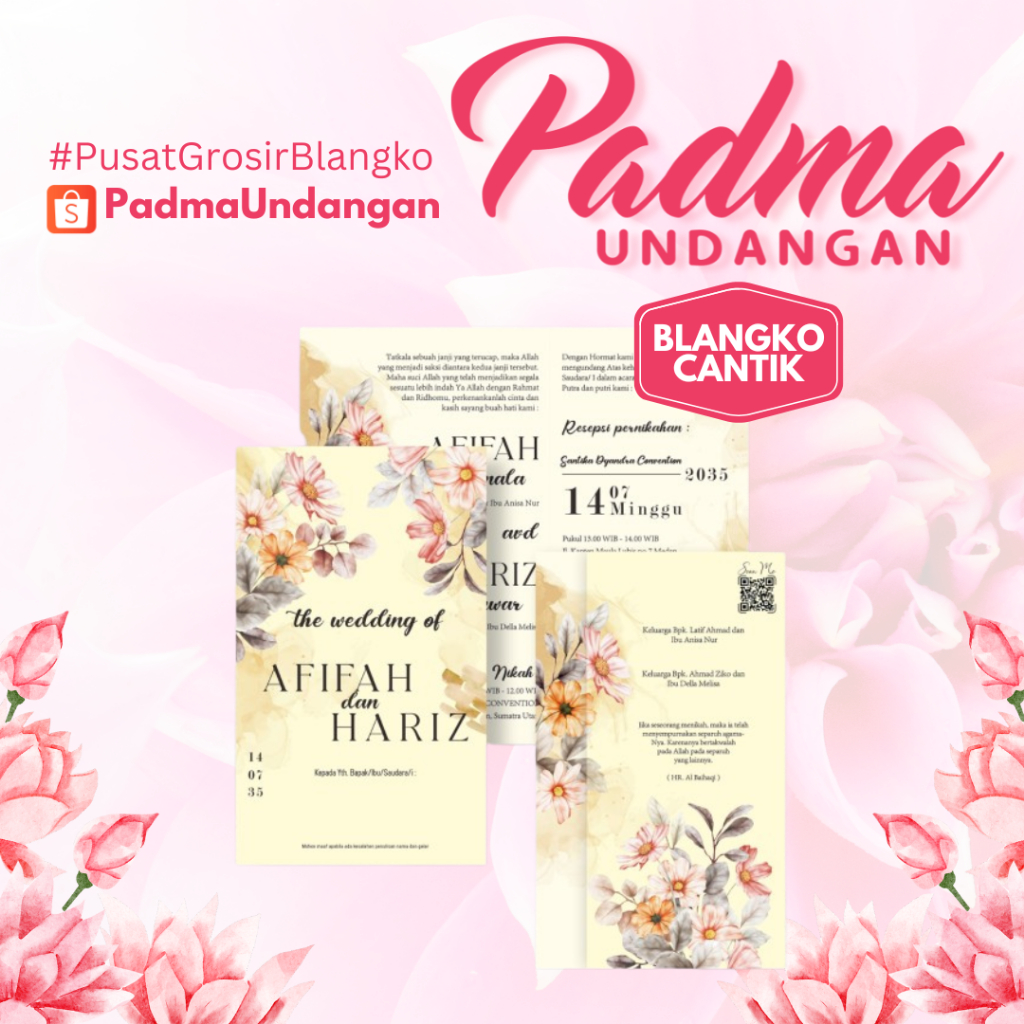 Blangko Undangan Cantik 95 | PadmaUndangan
