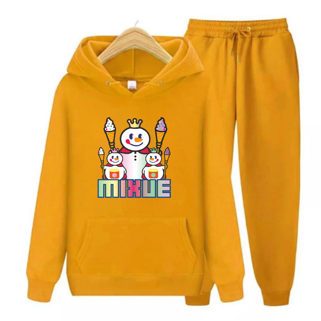 Setelan Sweater Hoodie Anak Mixue Team S,M,XL